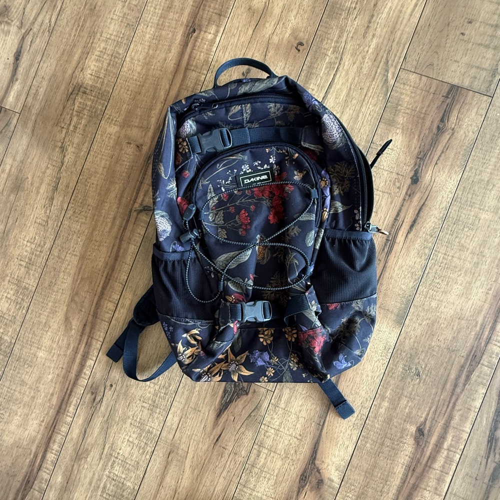Dakine Black and Red Floral Kids Backpack